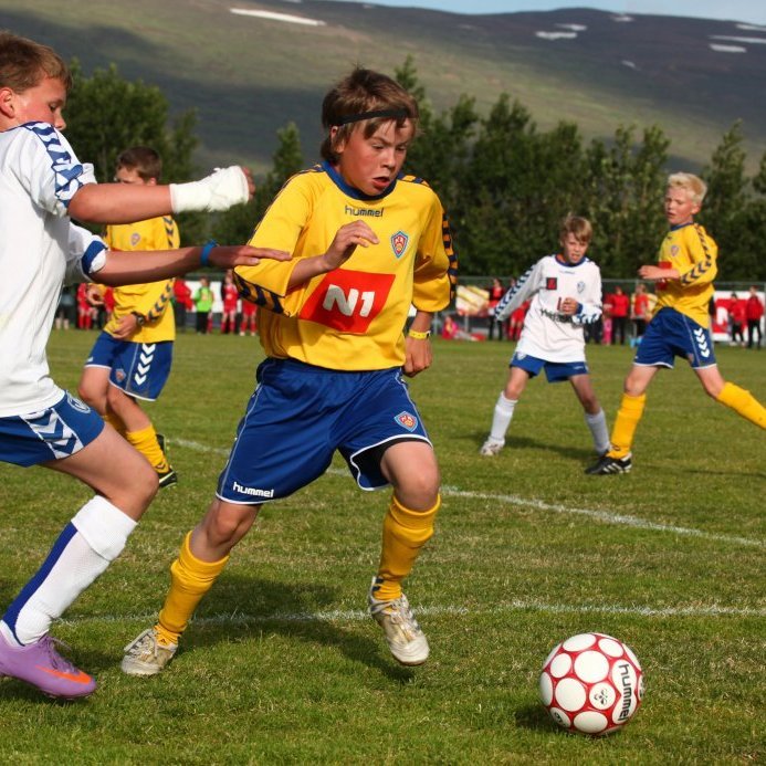 47. N1 fótboltamótið árið 2010 sem haldið hefur verið á hverju ári á svæði KA frá 1986. Ljósmynd Hörður Geirsson.