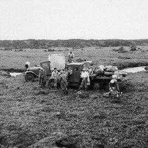 Í Suðurárbotnum skammt fyrir ofan Botnakofa, júlí 1944.