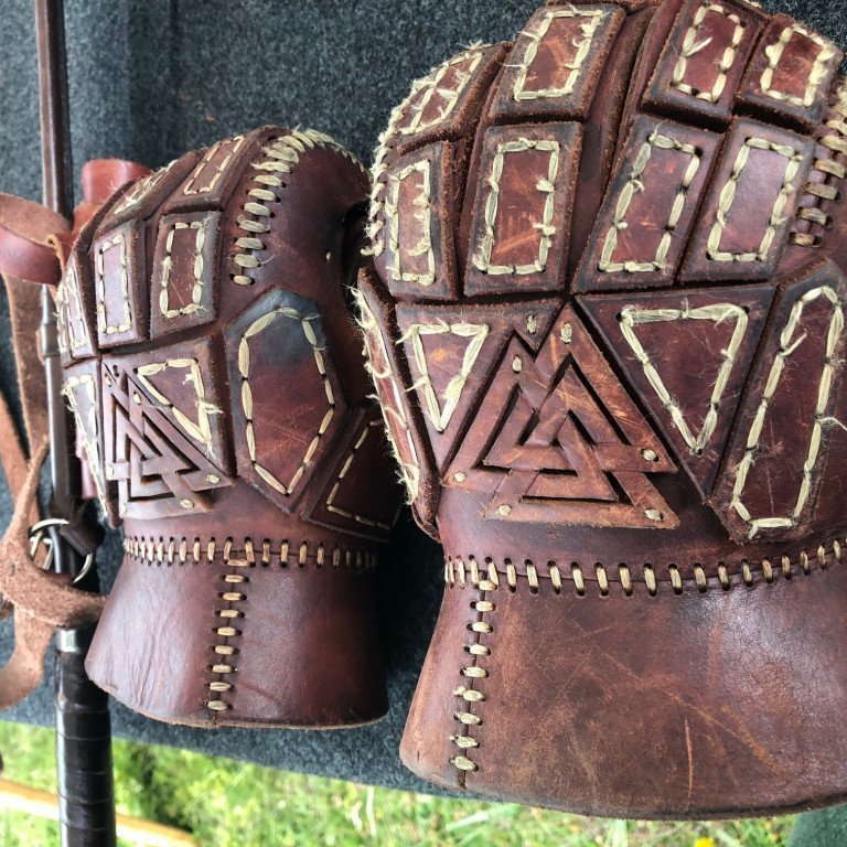 Útbúnaður bardagamanns Rimmugýgs.