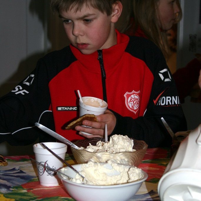 Lummurnar og kakóið rann ljúflega niður.