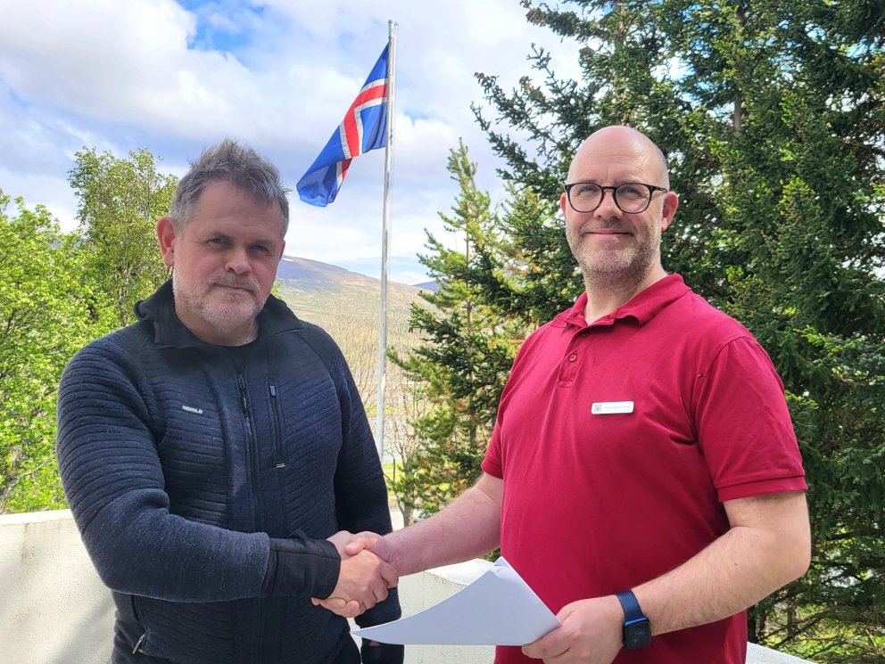 Hilmar formaður Álku og Haraldur safnstjóri Minjasafnsins