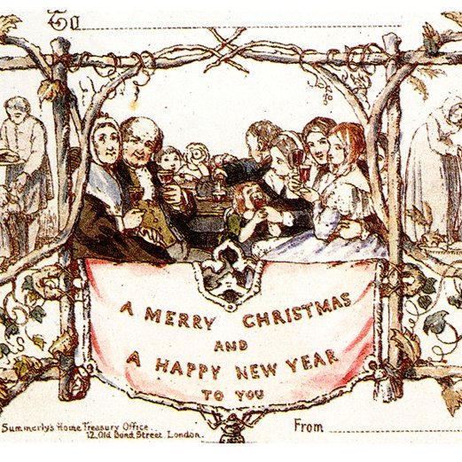 The first Christmas card is thought to be English from 1843.