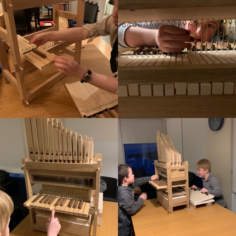 Þau eru nokkur handtökin við að setja saman orgel, þótt það sé smágert.