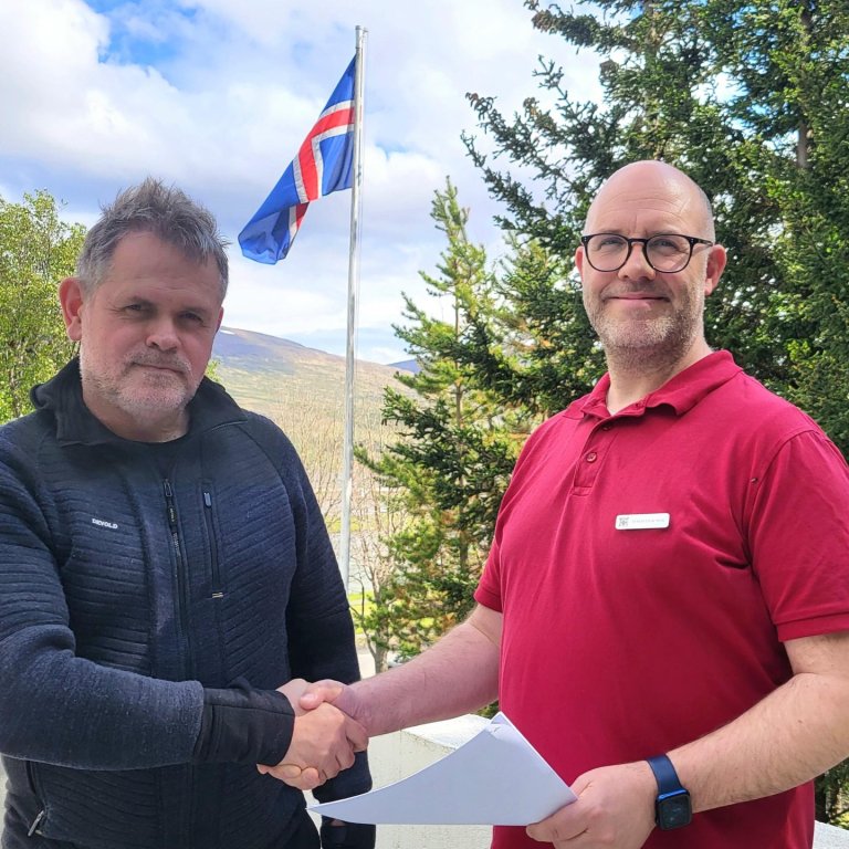 Hilmar formaður Álku og Haraldur safnstjóri Minjasafnsins