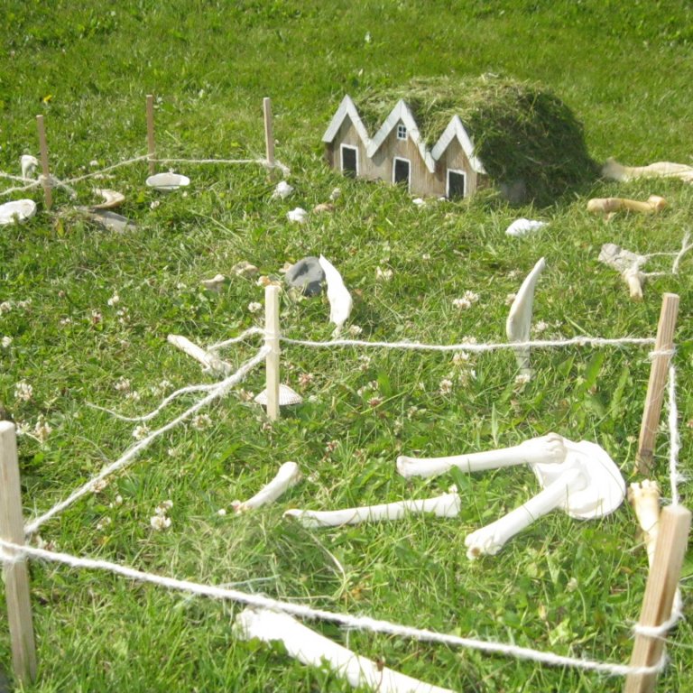 Það er gaman að leika sér í Laufási.